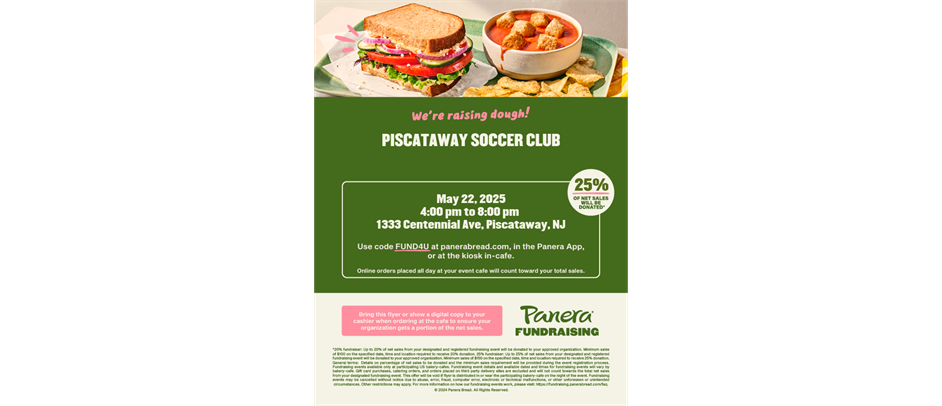 Panera Fundraiser - 5/22/25