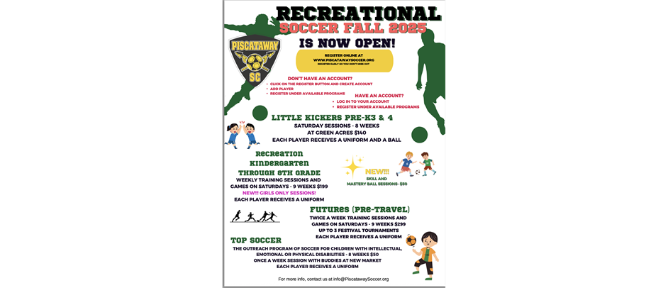 Fall Rec Registration Now Open!