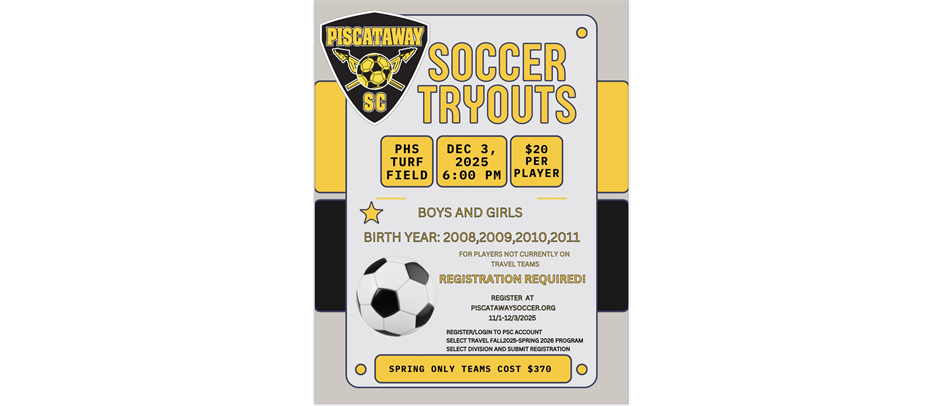 Spring ONLY Travel Tryouts - 12/3 @6 pm