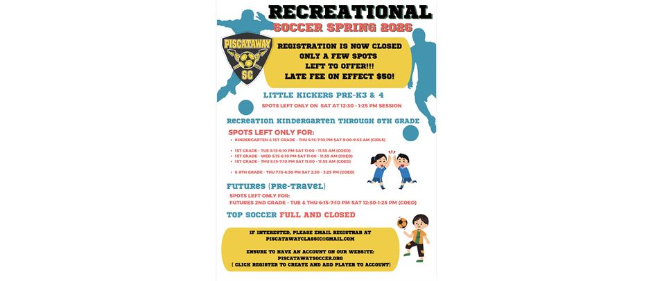 Only a few spots left!