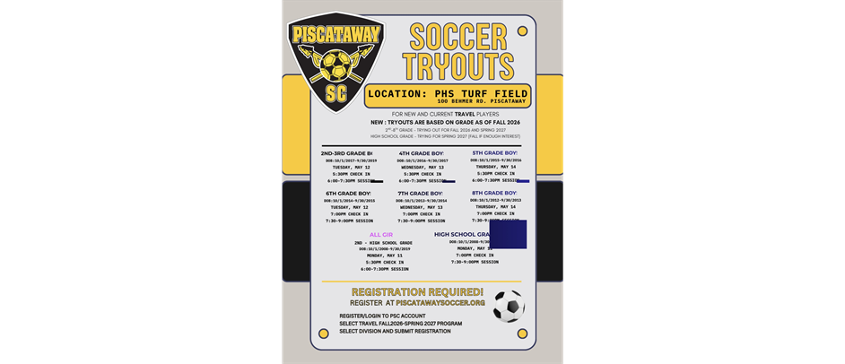 Fall 2026-Spring 2027 Tryout Schedule