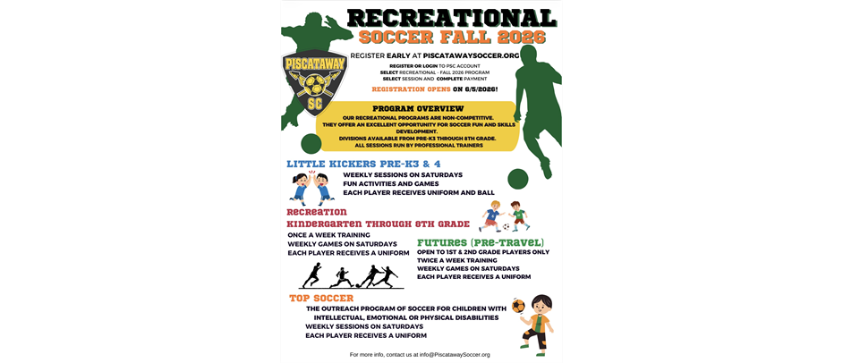 Fall Recreation opens June 5th!