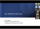 PSC Parent Meeting
